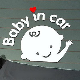 Decal {Baby in car} dán xe hơi (ô tô)