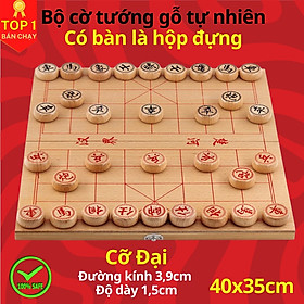 [GỖ TỰ NHIÊN CAO CẤP] Bộ cờ tướng gỗ sồi cao cấp kích thước 40 x 35cm, Bộ cờ tướng cao cấp khắc nét tinh xảo có bàn là hộp đựng gấp gọn - Hàng chính hãng D Danido