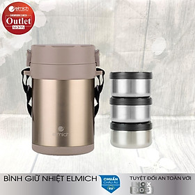 Hình ảnh Hộp Cơm Giữ Nhiệt Văn Phòng Inox 304 Emich EL8293 dung tích 1.8 Lít