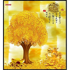 Mua tranh dán tường bàn thờ cây kim tiền 3D