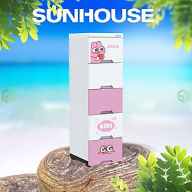Mua Tủ nhựa trẻ em 5 ngăn Happy Kids SUNHOUSE KS-CA343G5 - Hàng chính hãng