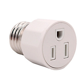 E27 3 Prong Lamp Socket Adapter, Polarized Light Socket Outlet Light Bulb Plug Adapter Outlet Light Socket Extender for Garden Garage Porch