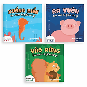 Download sách Ehon Nhật Bản - Song Ngữ Anh Việt - Ai Giấu Cái Gì (Bé 0-4 Tuổi)- Combo Bộ Sách 3 Quyển - 