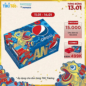Thùng 24 Lon Nước Ngọt Có Gas Pepsi (330ml / Lon)