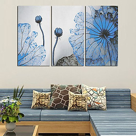 Tranh Canvas treo tường nghệ thuật | Tranh bộ nghệ thuật 3 bức | HLB_123
