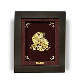 Tranh Vàng 24K PRIMA ART - BẠCH THÁI- BẮP CẢI TRẮNG - Kích thước 25 x 29 cm - CGS-0151-34