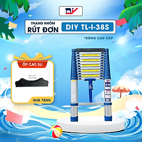 Mua Thang nhôm rút đơn DIY TL-I-38S chiều cao sử dụng tối đa 3.8m - Hàng chính hãng - Tiêu chuẩn chất lượng an toàn Châu Âu