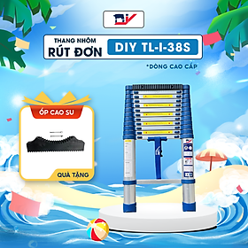 Thang nhôm rút đơn DIY TL-I-38S chiều cao sử dụng tối đa 3.8m - Hàng chính hãng - Tiêu chuẩn chất lượng an toàn Châu Âu