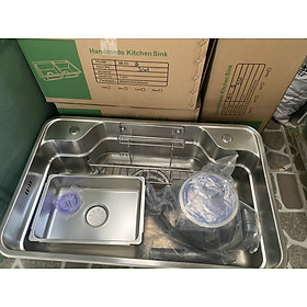 Mua Chậu rửa chén bát đúc liền khối 1 hố to rộng inox sus304 CAO CẤP KT8050