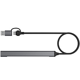 USB A USB C Hub Extensions to USB 3.0 and USB 2.0 Adapter Gray Color Durable