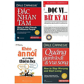 Combo Kỹ Năng Sống Tâm Đắc Nhất : Đắc Nhân Tâm + Đọc Vị Bất Kỳ Ai + Quẳng Gánh Lo Đi Và Vui Sống + Khéo Ăn Nói Có Được Thiên Hạ  (Nghệ Thuật Sống Đẹp / Đối Nhân Xử Thế)