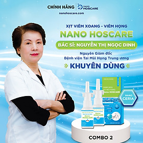 Xịt mũi xoang Nano HOSCARE 20ml - Giảm viêm xoang, nghẹt mũi, viêm mũi, viêm họng