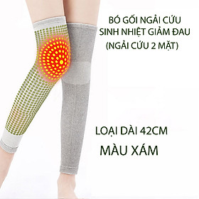 Đôi bó gối ngải cứu 2 mặt bảo vệ và làm nóng, giảm đau khớp, loại dài 42cm