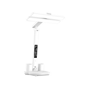 3 in 1 Desk Lamp with Dimmable LED Brightness, 3 Light Modes, Eye Caring, Portable Torch, and Pen Holder for Home Office