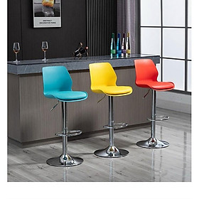 Mua QB-344 Ghế Quầy Bar Cao  Lưng Nhựa Có Nệm  Cao 60-80cm - Đen