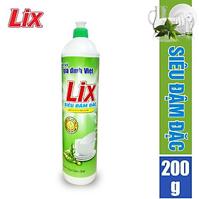 Nước rửa chén Lix siêu đậm đặc hương trà xanh 200g TX20T