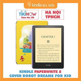 Combo máy đọc sách Kindle Paperwhite 5 11th gen tặng kèm bao da  Cover  - Hàng nhập khẩu - Yellow Kids - 8GB - HỎA TỐC 2H