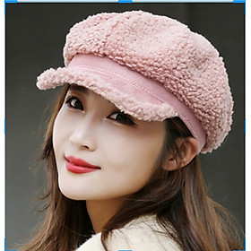 Mũ beret nón bere mũ nồi lên lông cừu 2 lớp thời trang Hàn Quốc dona21112301