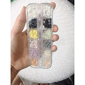 Trân châu mix màu và size, trân châu nửa trai mix 12 màu