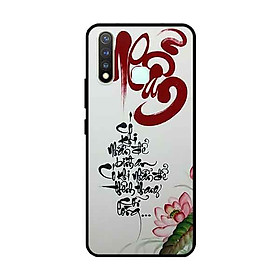 Ốp Lưng in cho Vivo Vivo Y19 /U3 /Y5s /U20 Mẫu Thư Pháp NHẪN Nền Vàng - Hàng Chính Hãng