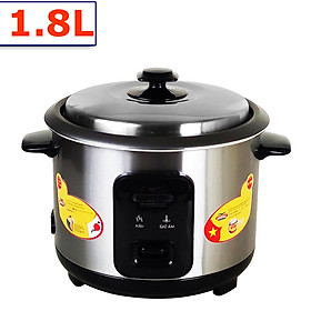 Nồi cơm điện nắp rời 1.8L Ladomax HA-7118 lòng nhôm chống dính, dùng cho 4 - 6 người ăn - Hàng chính hãng