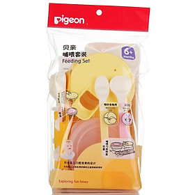 Bộ Chén Muỗng Cho Bé Ăn Pigeon DA40