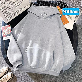 Áo hoodie nam nữ nỉ ngoại trơn, chất nỉ bôn dày dặn William - DS112, nón 2 lớp, thích hợp làm áo cặp