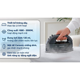 Mua Bàn ủi hơi nước không dây Panasonic NI-WL55KRA - 2000W - Hàng chính hãng
