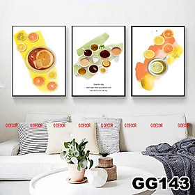 Mua Tranh treo tường canvas 3 bức phong cách hiện đại Bắc Âu 184  tranh trừu tượng trang trí phòng khách  phòng ngủ  spa