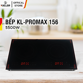 Bếp điện từ đôi Kieler KL-PROMAX 156 mặt kính Schott Ceran, Bếp điện từ có chế độ nấu lẩu, cảm ứng chống tràn 5500W - Hàng Chính Hãng