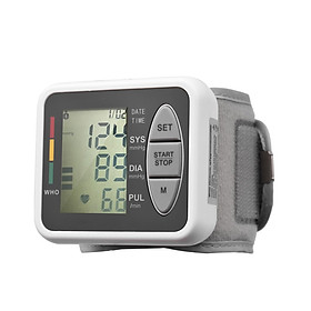 Máy đo huyết áp cổ tay Máy đo huyết áp cổ tay Máy đo huyết áp điện tử cổ tay Máy đo huyết áp loại cổ tay Máy đo huyết áp điện tử thông minh BP Cuff tự động Màn hình LCD 2.0 inch Chế độ người dùng kép Bộ nhớ 99 nhóm