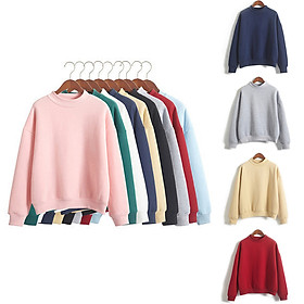 Áo Sweater Unisex Màu Trơn Không Mũ Vải Mềm Êm Ái Cho Cả Nam Và Nữ - MSP T23