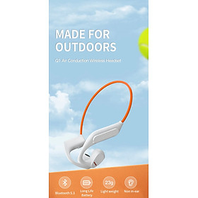 Tai nghe Wiwu Q1 Air Conduction Wireless Headset dành cho các thiết bị có bluetooth, pin tuổi thọ cao, chống nước và nhẹ - Hàng chính hãng
