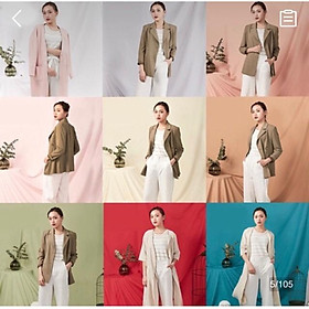 Phông nền chụp ảnh vải trơn chụp Lookbook hoặc livestream khổ lớn (Tặng 4 móc treo)