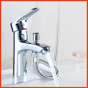 Mua Vòi rửa mặt lavabo kiêm sen tắm nóng lạnh cao cấp SNL45 tặng đôi dây cấp nước inox