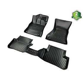 Thảm lót sàn xe ô tô Audi A4 2009-2015 Nhãn hiệu Macsim chất liệu nhựa TPE cao cấp màu đen