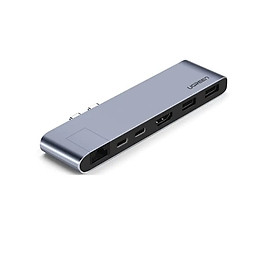 Bộ Chuyển Đổi 2 USB Type-C Sang Hdmi + 2*USB 3.0 Ports + Gigabit Lan + Type-C PD màu Gray Ugreen TC50984CM218 Hàng chính hãng.