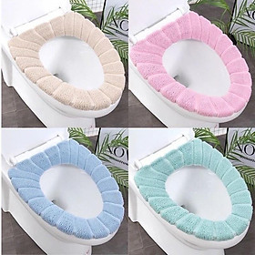 Mua Miếng lót bồn vệ sinh nỉ bông - lót bồn nhà vệ sinh chống lạnh
