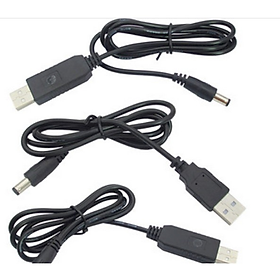Mua Cáp chuyển đổi điện áp DC 5V sang DC 9V / 12V đầu cắm USB 2.1x5.5mm dùng cho modem wifi cắm pin dự phòng khi cúp điện - miếng lót chuột