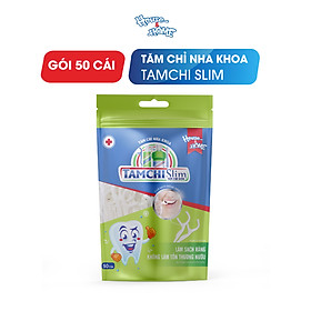 Tăm chỉ nha khoa TAMCHI Slim sợi chỉ đơn gói 50 cái lành tính không gây