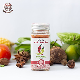 Bột ớt nguyên chất hữu cơ Vinasamex 40g - Gia vị Organic cao cấp xuất khẩu