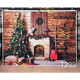 Thảm vải chụp ảnh / Thảm vải treo tường / Tranh vải decor chủ đề giáng sinh/ Noel (mã T239)
