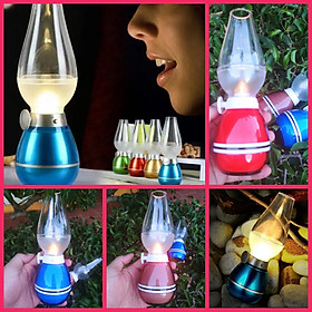 Mua ĐÈN DẦU ĐIỆN KIỂU CỔ ĐIỂN THỔI BẬT TẮT TRANG TRÍ