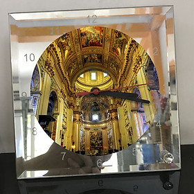 Mua Đồng hồ thủy tinh vuông 20x20 in hình Cathedral - nhà thờ chính tòa (77) . Đồng hồ thủy tinh để bàn trang trí đẹp chủ đề tôn giáo