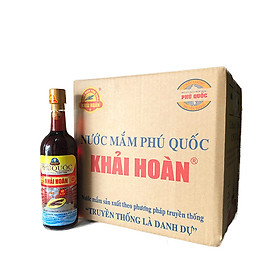 Nước mắm Khải Hoàn Phú Quốc 40 độ đạm 520ml thùng 12 chai