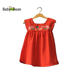 Đầm Đũi thêu Trái Cây bé gái BabyBean