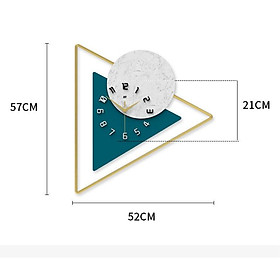 Đồng hồ treo tường đồng hồ trang trí Decor phong cách hiện đại Châu Âu size 52x57cm