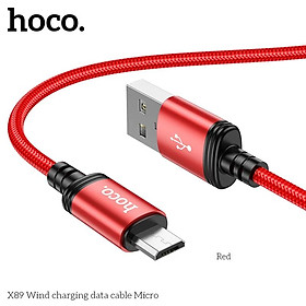 Cáp sạc nhanh Micro USB 2A bọc dù 1m Hoco X89, dây sạc hỗ trợ truyền dữ liệu hàng chính hãng Hoco Mall