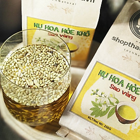 Trà hoa hòe sấy khô cao cấp túi 250g - Hoa hòe giúp ổn định huyết áp, tốt cho người giãn tĩnh mạch, ngủ ngon, thanh nhiệt - sản phẩm đã được sao vàng cho mùi vị thơm dễ uống - Thích hợp làm quà tặng người cao tuổi