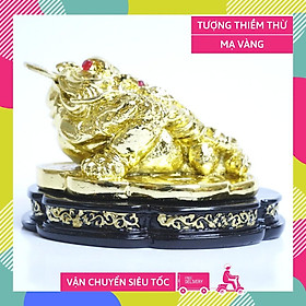 Mua Tượng Cóc Thiềm Thừ mạ vàng phong thủy dâng tiền 12cm